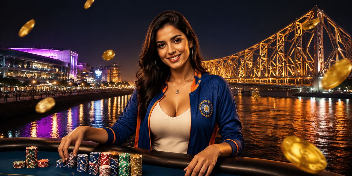 Kolkata cricket betting neon lights